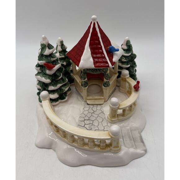 Vtg Dept 56 Snow Village Gazebo 5146-2 Christmas Ceramic Retired 1989 - Picture 1 of 7